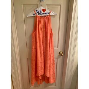 Rachel Rachel Roy Orange Floral Handkerchief Dress size LARGE